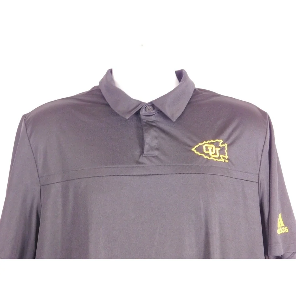 Adidas Oklahoma University College OU Sports Black Mens Lg Polo A183‎